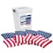 Triumph 6 in. x 6 in. 16 oz. Bean Bags with Tub, Patriotic, 8PK 12-0028-3 - alternate 1